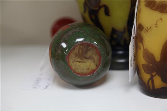 A Le Verre Francais spirale cameo glass vase, designed by Charles Schneider, c.1921, height 19cm